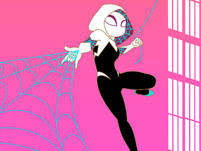 SpiderGwen art character design design fan art illustration illustrator marvel comics spidergwen spiderman vector