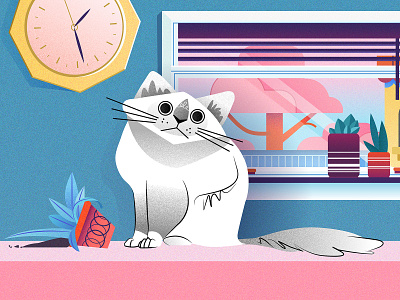 Sorry. Not Sorry. art cat cat mom character design design illustration illustrator plant mom vector