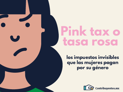Contribuyentes México character gender illustration infographic mexico pink tax taxes women