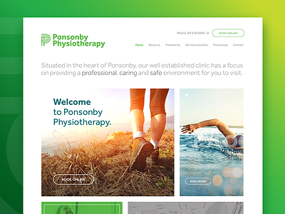 Ponsonby Physiotherapy Rebrand brand branding design digital design interface interface design physio ponsonby rebrand redesign ui visual