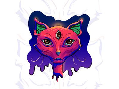 A creepy Cat characterdesign digital art digital illustration digitalart illustration art illustrations illustrator portrait