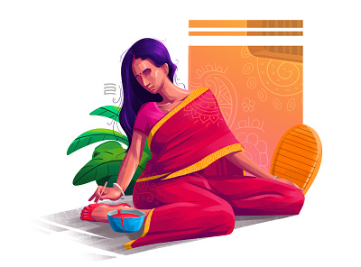 Bangali woman characterdesign digital art digital illustration illustraion illustration illustration art illustrations illustrator vector vector illustration