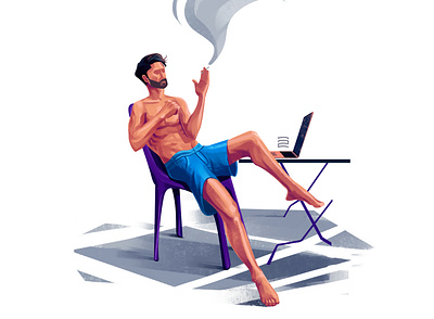 Work from Home character illustration character illustrator characterdesign digital illustration illustraion illustration illustration art illustrations illustrator vector illustration