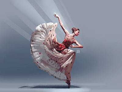 Ballet Dancer digital illustration digital painting illustraion illustration illustration art illustrations illustrator vector illustration