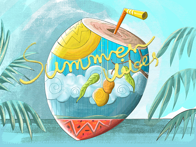 Summer vibes digital digital art digital illustration digitalart illustraion illustration illustration art illustrations illustrator vector