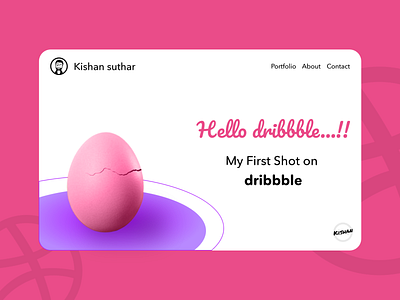 My dribbble Debut , First Shot broken eggs debutshot dribbble debut firstshot hello dribbbler product design uidesign uiux ux design web page welcome dribbble