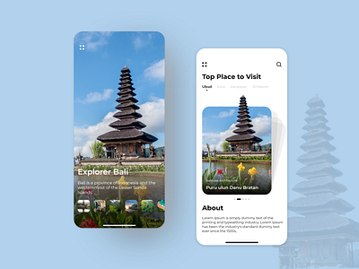 Explore the world at your fingertips dribbble shots explore bali explorer word tour app tourism app tours and travel travel app travel service uidesign uxdesign worldtour