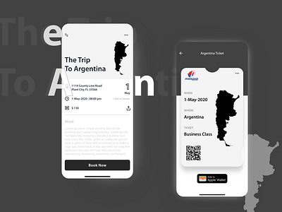 Add Tickets to Wallet apple wallet argentina ticket trips ui uidesign ux uxdesign walletapp