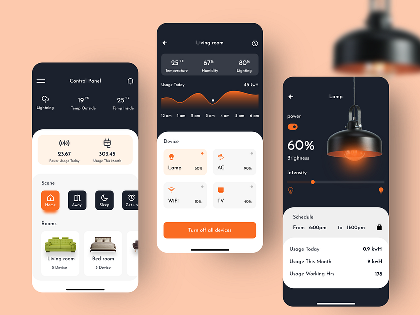 Smart Lights Control App by Kishan Suthar on Dribbble