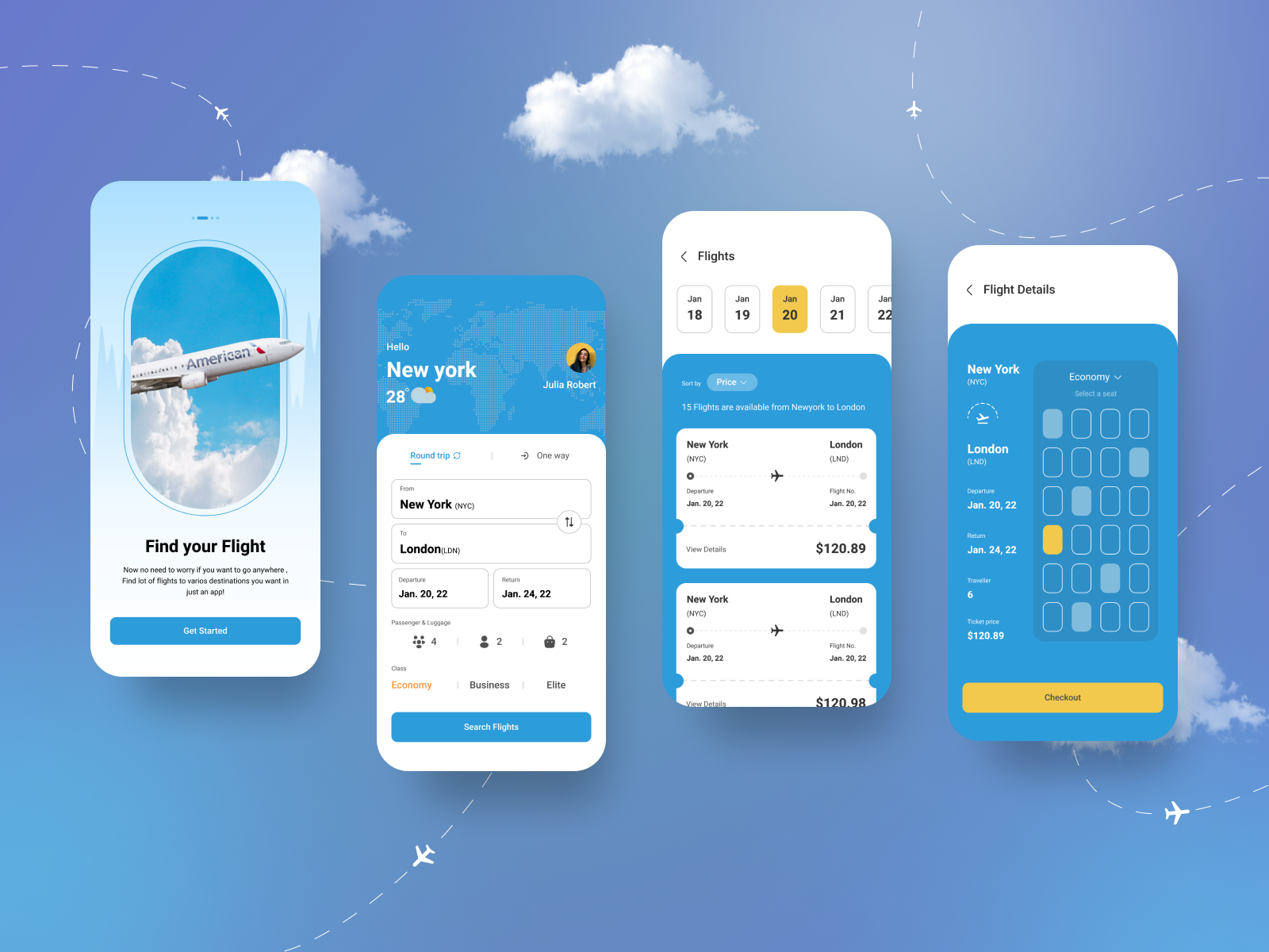 Flight Ticket Booking by Kishan Suthar on Dribbble