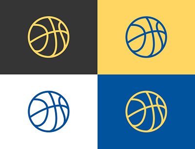 Basketball Logo Pallete basketball basketball logo blue branding colors design grey icon logo palette yellow