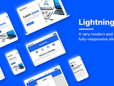 Lightning Blue | A modern HTML theme