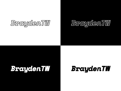 BraydenTW Logo Design black black white blackandwhite braydentw figma logo logodesign typogaphy white