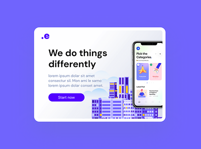 Modern App Design app colorful design modern purple simple webdesign website website design