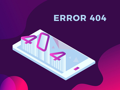 Isometric Error 404 3d art 404 404 page branding digital illustration error flat design illustration page vector