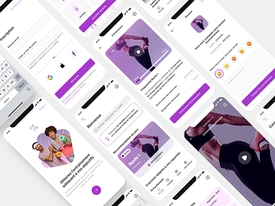 FitIn App app application fit fitness gym mobile sport training ui ux