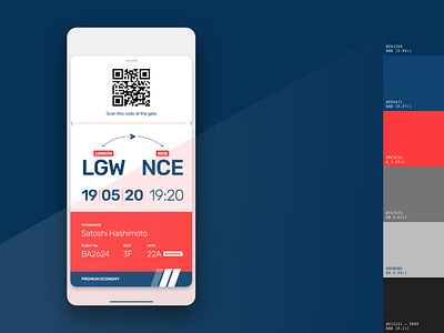 Boarding pass app branding dailyui design flat ios simple typography ui ux