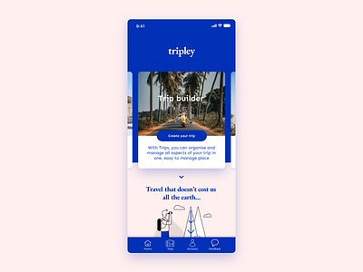 Trip planner app app branding design flat ios simple typography ui ux