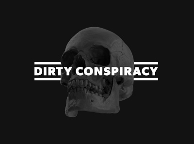 Dirty Conspiracy Branding 3d 3d art 3d graphic 3d illustration art direction brand identity branding creative direction design graphic design illustration illustrations logo logo design monochromatic skull