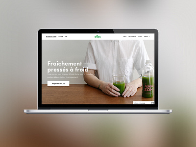 Dose - Cold-Pressed Juice Website cold pressed juice design dose health juice mockup web design website