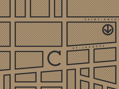#MakeDay - Crew Collective & Café Map - WIP crew illustration illustrator map metro montreal