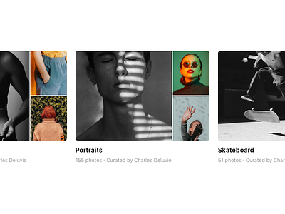 Unsplash Collections card collection photography ui unsplash