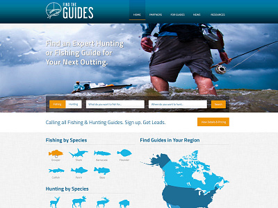 Find the Guides layout ui web design web ui website