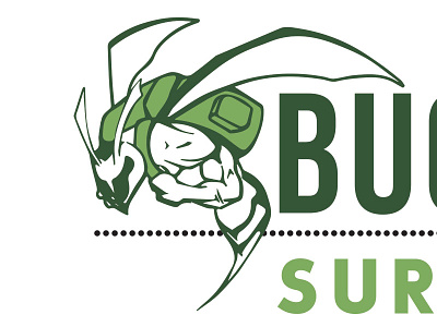 Bugout Survival Logo flat green hornet logo mascot