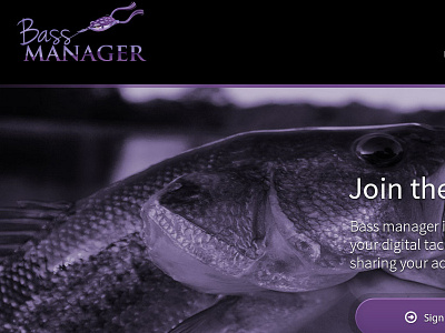 Bass Manager Home Page Design app flat flat ui homepage monotone purple web app web application