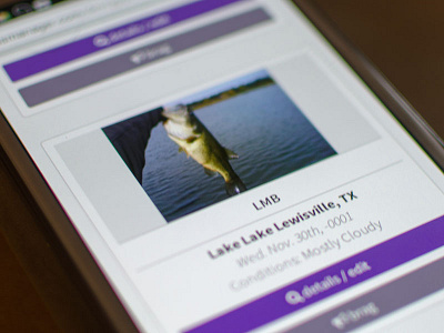 Bass Manager - Livewell app bootstrap fish fishing jquery mobile mobile app mobile application php ui ux web application