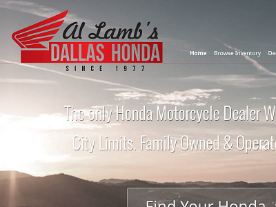 Dallas Honda Homepage Design dallas dallas honda home page homepage honda html 5 logo design photoshop responsive