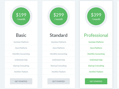 Smart Concepts Pricing Tables accounting bootstrap pricing pricing tables responsive design