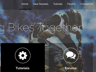 Our Moto Homepage black blue bootstrap clean dark dirt bike dirtbike fontawesome icons motocross motorcycle responsive