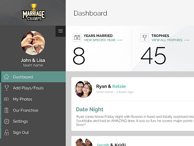 Marriage Champs Dashboard