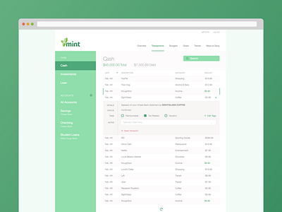 Mint Web Interface Refresh