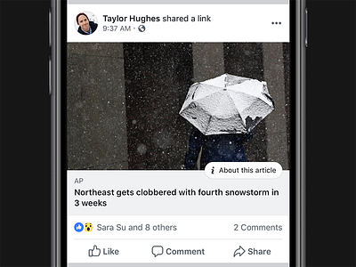 Additional Context on News Stories in News Feed facebook misinformation news feed
