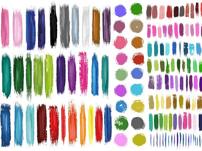 Vector Paint Stroke Brushes Set brushes collection paint paintbrush stroke texture vector