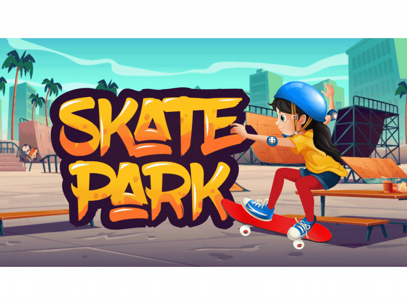 Skateboarding Girl Animation 2d character 2danimation 3d animation girl kid skate skateboarding skater