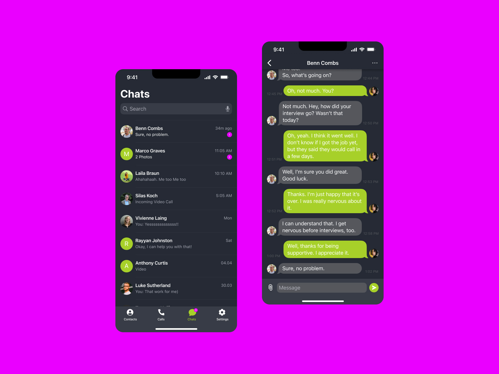 Direct Messaging - Daily UI :: 013 by Tatsiana Zhukouskaya on Dribbble