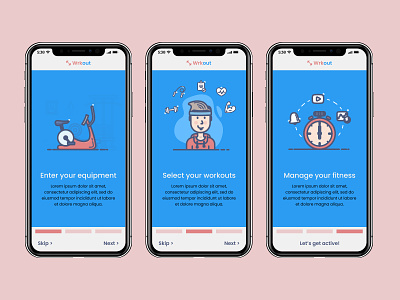 Wrkout Fitness App  - Onboarding
