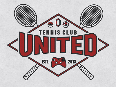 Tennis Club United club gaming humor logo sport team tennis tshirt xbox