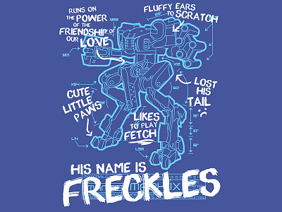 His Name Is Freckles caboose design freckles halo mantis red vs blue rooster teeth tshirt