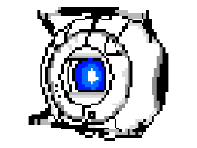 Gameboy Wheatley 8bit character digital fanart gaming photoshop portal valve