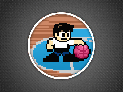 Profession Dribbble Icon 8bit avatar basketball dribbble gaming icon megaman nes photoshop pixel