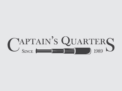 Captain's Quarters captain font illustrator logo logotype ship typography