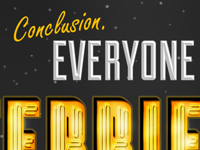 Everyone is Terrified design fanart photoshop poster typography youtube