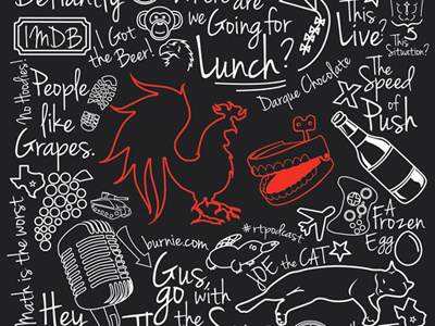 RTPodcast Shirt design icons illustrator podcast rooster teeth tshirt