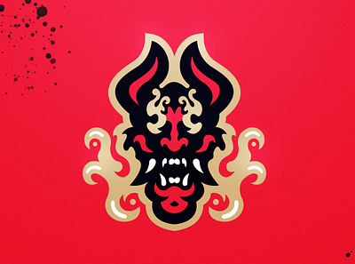 Oni Demon Mascot logo branding demon design esports esports logo illustration logo logotype mascot logo oni red vector