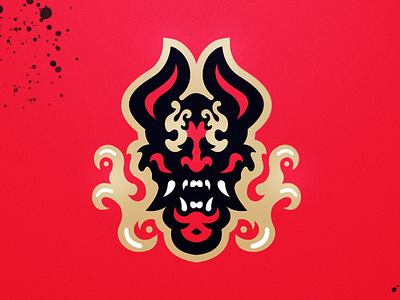 Oni Demon Mascot logo