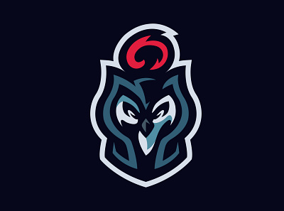 Owl Guarldian logo branding design esports esports logo illustration logo logotype mascot logo owl red typography vector